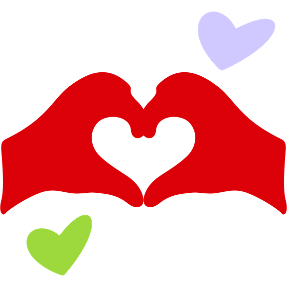Hands forming a heart icon
